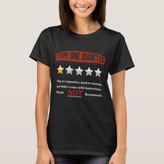 Funny Diabetes Joke Diabetic Humor T-shirt (Voorkant)