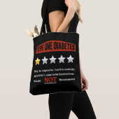 Funny Diabetes Joke Diabetic Humor Tote Bag (Dichtbij)