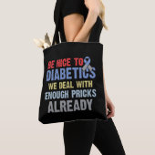 Funny Diabetes Rude Insulin Warrior Diabetic Tote Bag (Dichtbij)
