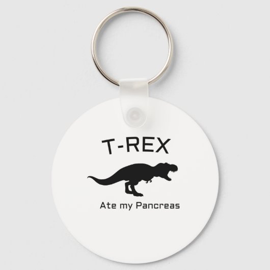 Funny Diabetes T-rex Ate my Pancreas Sleutelhanger (Voorkant)