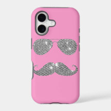 Funny Diamond Mustache met bril