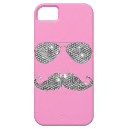 Funny Diamond Mustache met bril iPhone 11 Hoesje