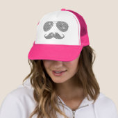 Funny Diamond Mustache met bril Trucker Pet (In situ)