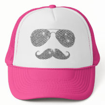 Funny Diamond Mustache met bril