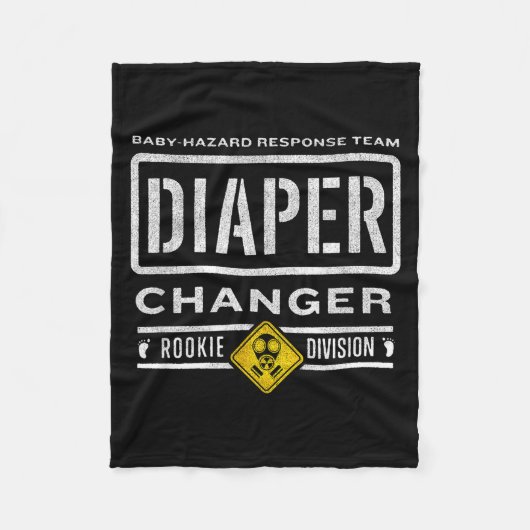 Funny Diaper Changer Duty - Expecting Baby New Dad Fleece Deken (Voorkant)