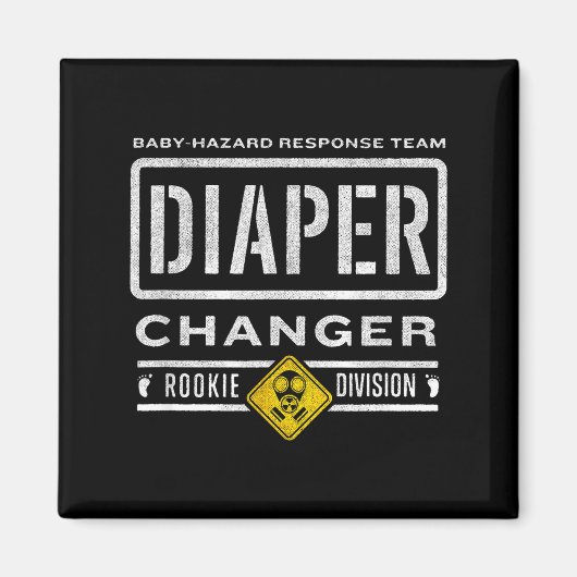 Funny Diaper Changer Duty - Expecting Baby New Dad Magneet (Voorkant)