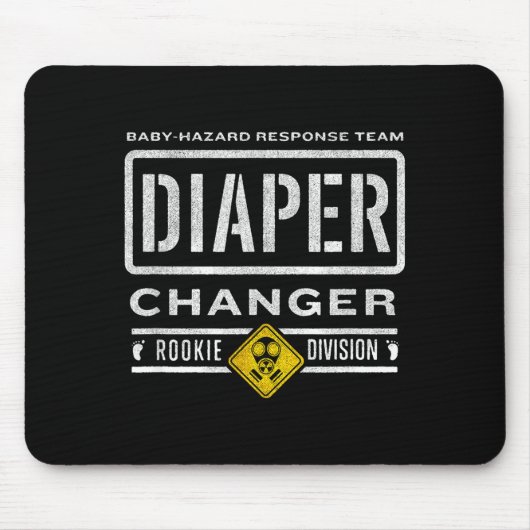 Funny Diaper Changer Duty - Expecting Baby New Dad Muismat (Voorkant)