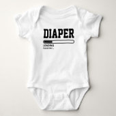 Funny Diaper laden alsjeblieft wacht op Baby Bodys Romper (Voorkant)