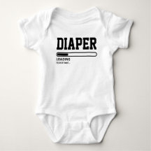 Funny Diaper laden alsjeblieft wacht op Baby Bodys