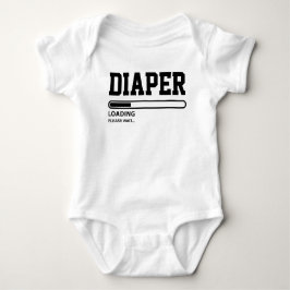 Funny Diaper laden alsjeblieft wacht op Baby Bodys Romper