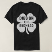 Funny dibs op roodkop voor St Patricks day part T-shirt (Design voorkant)