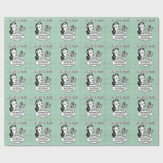 Funny Dice - Ik wil graag bedanken Cadeaupapier (Vlak)