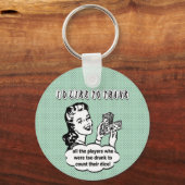 Funny Dice - Ik wil Retro Bunco Player bedanken Sleutelhanger (Voorkant)