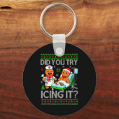 Funny Did You Try Icing It Christmas Gingerbread X Sleutelhanger (Voorkant)