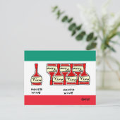 Funny die naar een condoom adresverandering van de briefkaart (Staand voorkant)