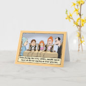 Funny die op honing staart tijdens de avondmaaltij kaart (Gele Bloem)