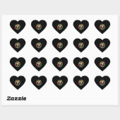 Funny dier giraffe meme gezicht feestelijke Kerst  Hart Sticker (Vel)