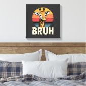 Funny dier giraffe meme gezicht festieve kerst t-s canvas afdruk (Insitu (Slaapkamer))