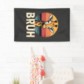 Funny dier giraffe meme gezicht festieve kerst t-s spandoek (Insitu)