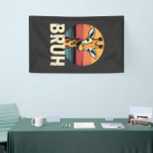 Funny dier giraffe meme gezicht festieve kerst t-s spandoek (Beurs)