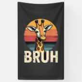 Funny dier giraffe meme gezicht festieve kerst t-s spandoek (Verticaal)