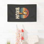 Funny dier giraffe meme gezicht festieve kerst t-s spandoek (Insitu)
