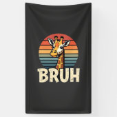 Funny dier giraffe meme gezicht festieve kerst t-s spandoek (Verticaal)
