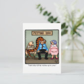 Funny Dierenvriend Zoo Briefkaart (Staand voorkant)