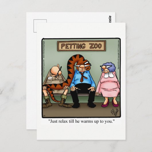 Funny Dierenvriend Zoo Briefkaart (Voorkant / Achterkant)