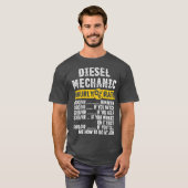 Funny  Diesel Mechanic Apparel Fun Hourly T-shirt (Voorkant volledig)