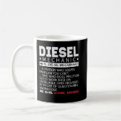Funny Diesel Mechanic Description Koffiemok (Links)