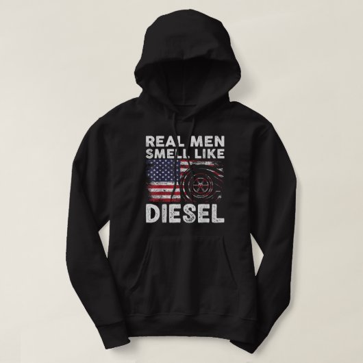 Funny Diesel Mechanic Gift, echte Mannen die net a Hoodie (Design voorkant)