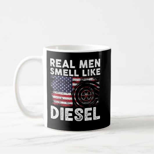 Funny Diesel Mechanic Gift, echte Mannen die net a Koffiemok (Links)