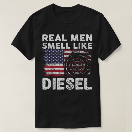 Funny Diesel Mechanic Gift, echte Mannen die net a T-shirt (Design voorkant)