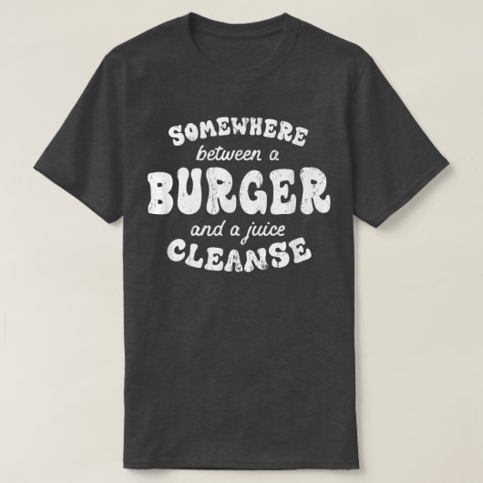 Funny Diet Burger en Juice Cleán Funny Hambur T-shirt (Design voorkant)