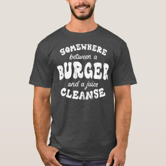 Funny Diet Burger en Juice Cleán Funny Hambur T-shirt