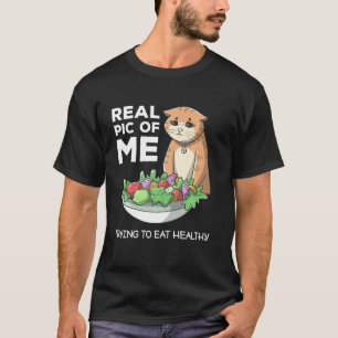 Funny Diet Cat Weightloss Gym Workout Fitn T-shirt