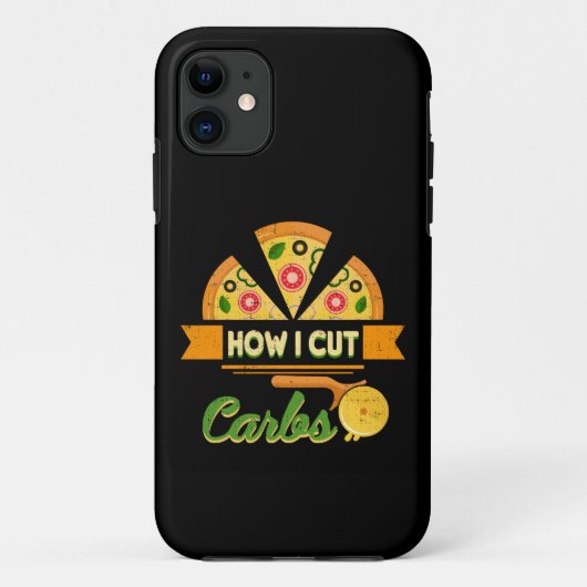 Funny Diet Humor - Hoe ik koolhydraten snijd - Piz Case-Mate iPhone Case (Achterkant)