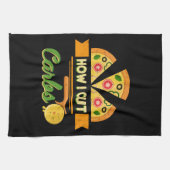 Funny Diet Humor - Hoe ik koolhydraten snijd - Piz Theedoek (Horizontaal)