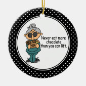 Funny Diet Humor kerstversiering Keramisch Ornament (Voorkant)