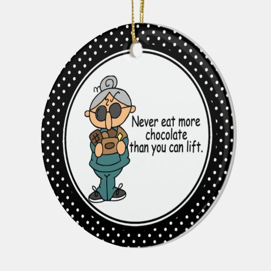 Funny Diet Humor kerstversiering Keramisch Ornament (Links)