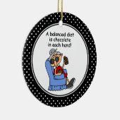 Funny Diet Humor kerstversiering Keramisch Ornament (Rechts)