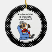 Funny Diet Humor kerstversiering Keramisch Ornament (Voorkant)