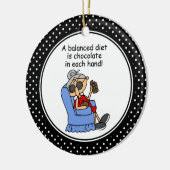 Funny Diet Humor kerstversiering Keramisch Ornament (Links)