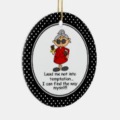 Funny Diet Humor kerstversiering Keramisch Ornament (Rechts)