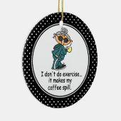 Funny Diet Humor kerstversiering Keramisch Ornament (Rechts)