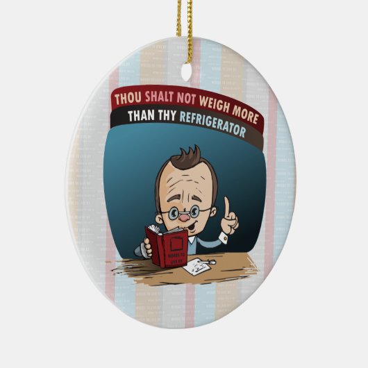 Funny Diet Losing Gewicht Keramisch Ornament (Rechts)