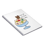 Funny Diet Quote Ice Cream Sundae Notitieboek (Rechterzijde)