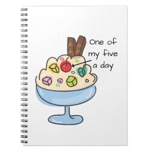 Funny Diet Quote Ice Cream Sundae Notitieboek