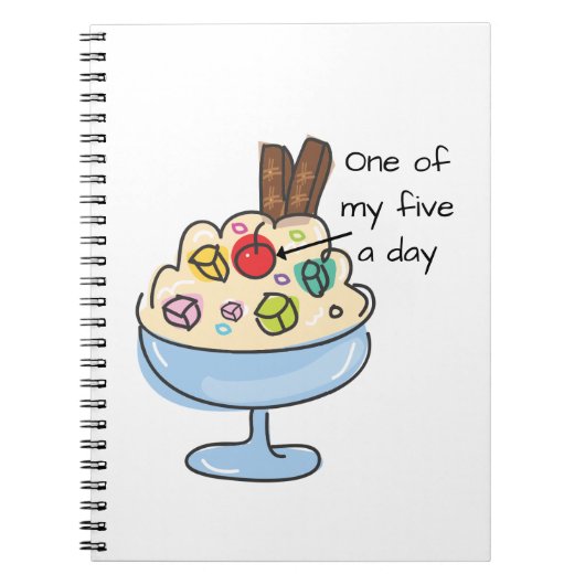 Funny Diet Quote Ice Cream Sundae Notitieboek (Voorkant)